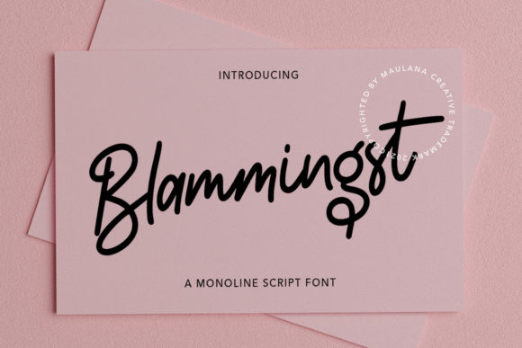Blammingst: The Script Font for Modern Elegance