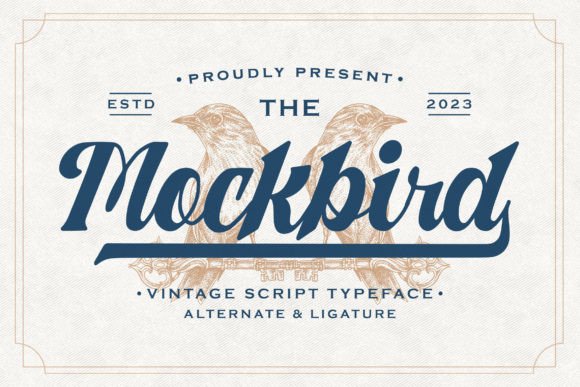 Mockbird: A Vintage Script Typeface for Timeless Branding