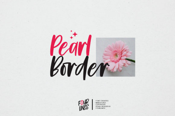 Pearl Border: A Script Font for Authentic Personal Touches